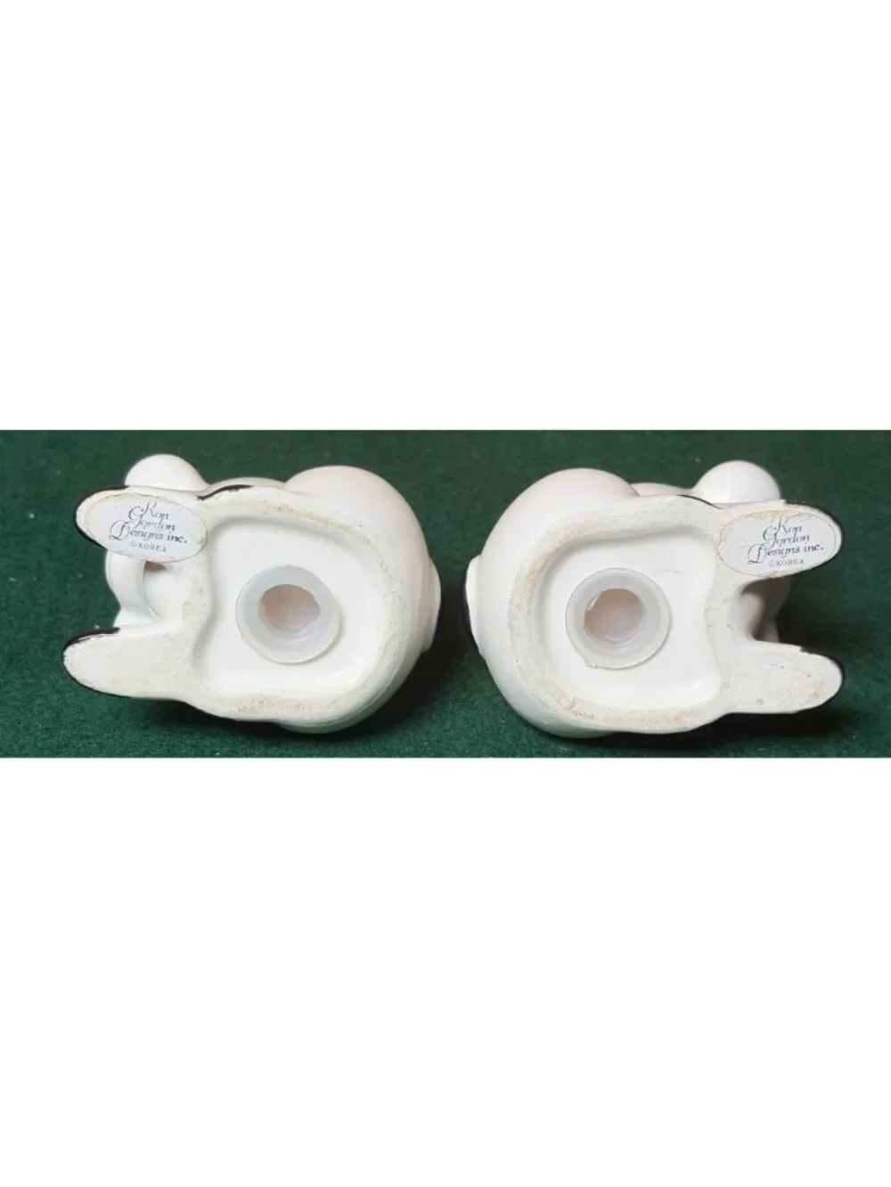 VTG Ron Gordon Designs Pig Salt & Pepper Shakers Ceramic White & Black Korea